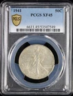1941 Walking Liberty Half Dollar 50c PCGS XF45