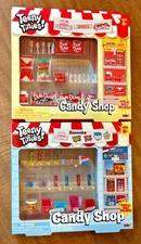 2 TEENY TINIES CANDY SHOP MINI FOOD PLAY SETS - SMARTIES DUM DUMS BAZOOKA - NEW
