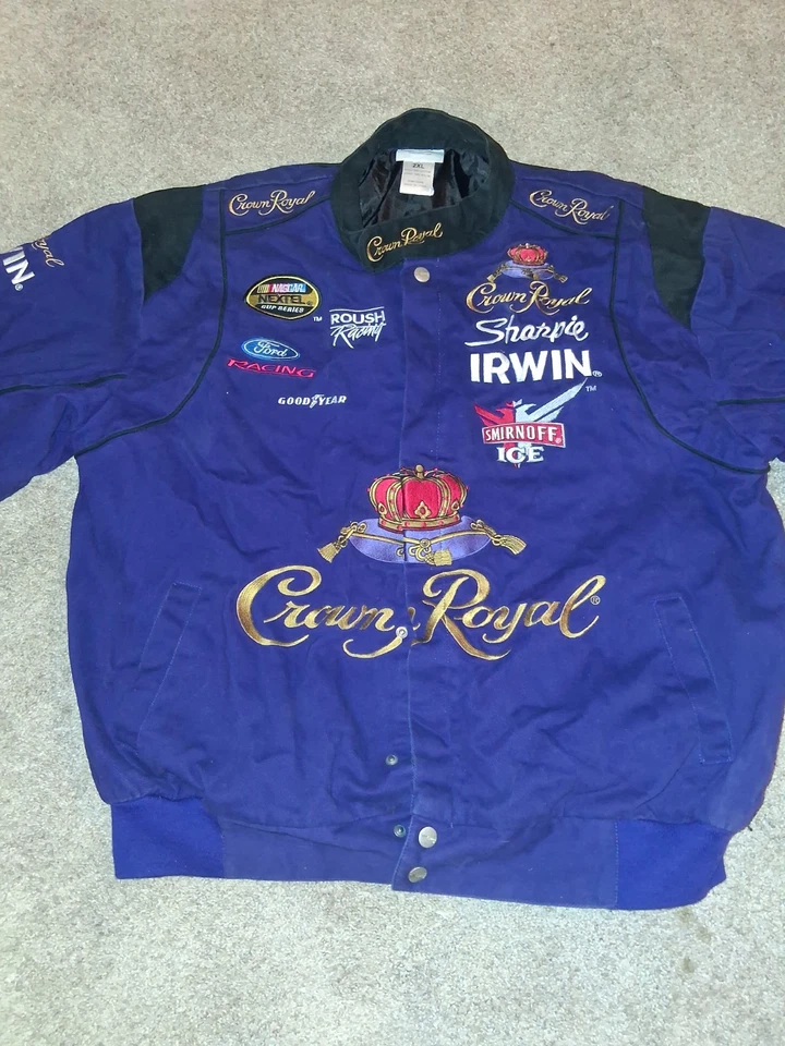 Mens Size XL Jacket RARE Crown Royal Racing Jacket High Quality Purple Ford - Image 2 of 4