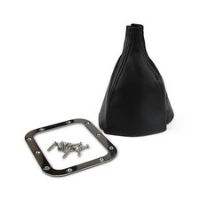 Lokar 70-fmb Rectangular Floor Mount Shifter Boot With Stainless Steel Ring