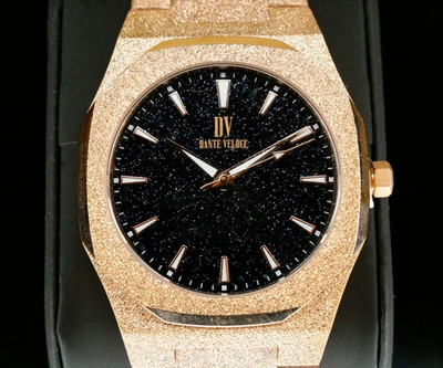 DANTE VELOCE Starlight Frosted GOLD Ice Out Icy Diamond Watch paul rich NEW !