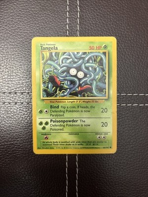 Pokemon TCG - Tangela - 66/102 - Unlimited Base Set - MP Common (1999)