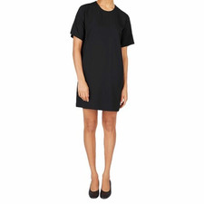 Everlane japanese Go weave black swing short sleeve shift dress minimal size 4