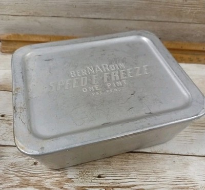 Vintage 1950s Aluminum Bernardin Speed-E-Freeze Pan With Lid  1 Pint