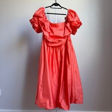 City Chic sz XXL/24 red coral midi dress NWT