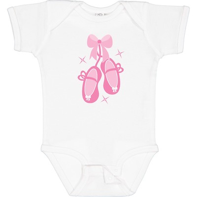 Inktastic Ballerina Pink Ballet Slippers Baby Bodysuit Dancer Dance Dancing Cute