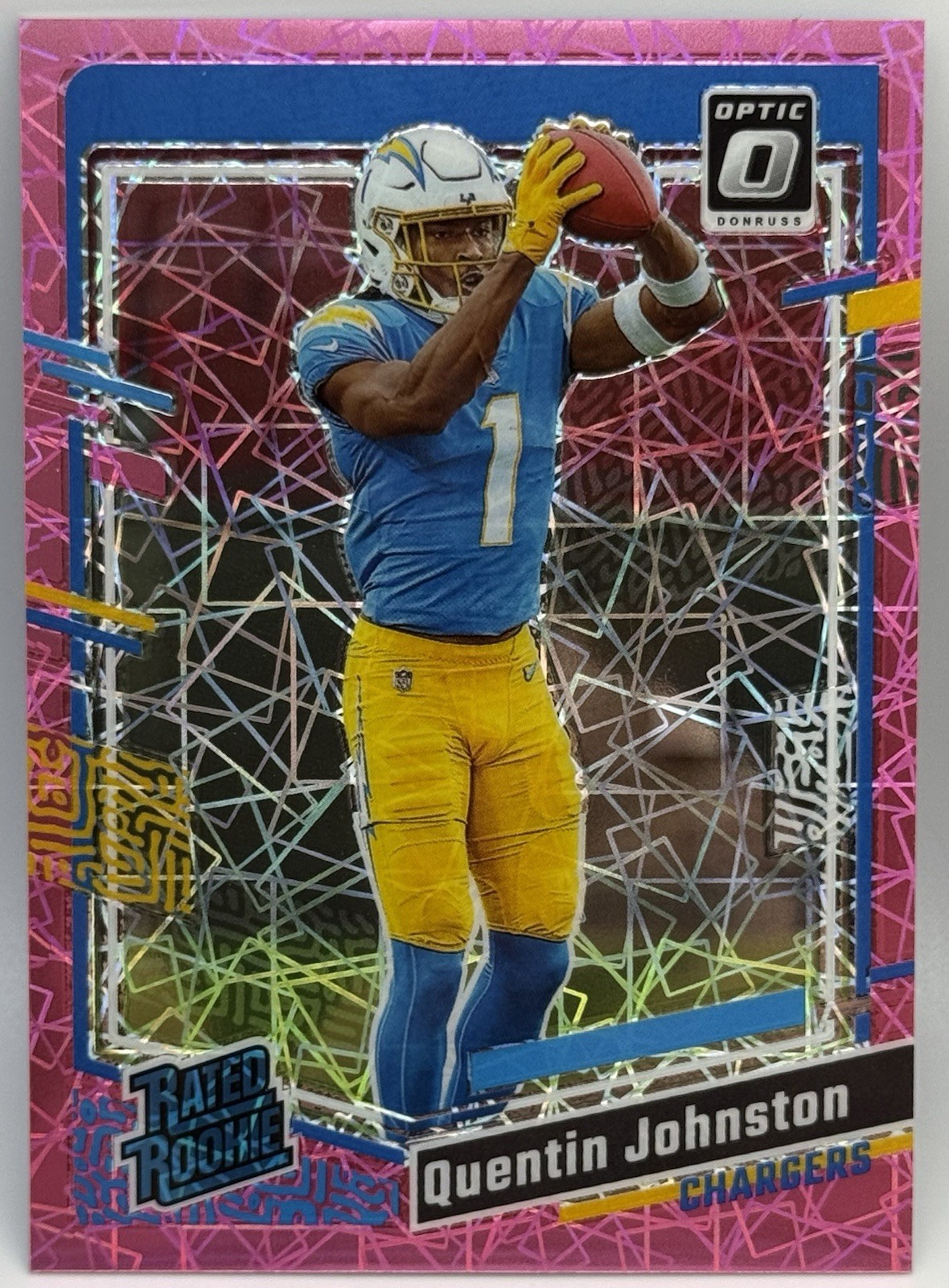 Panini Donruss Optic 2023 Rated Rookie Quentin Johnston #265 Pink Vel /79