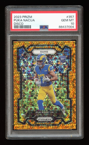 Puka Nacua [Orange] #357 2023 Panini Prizm No Huddle card