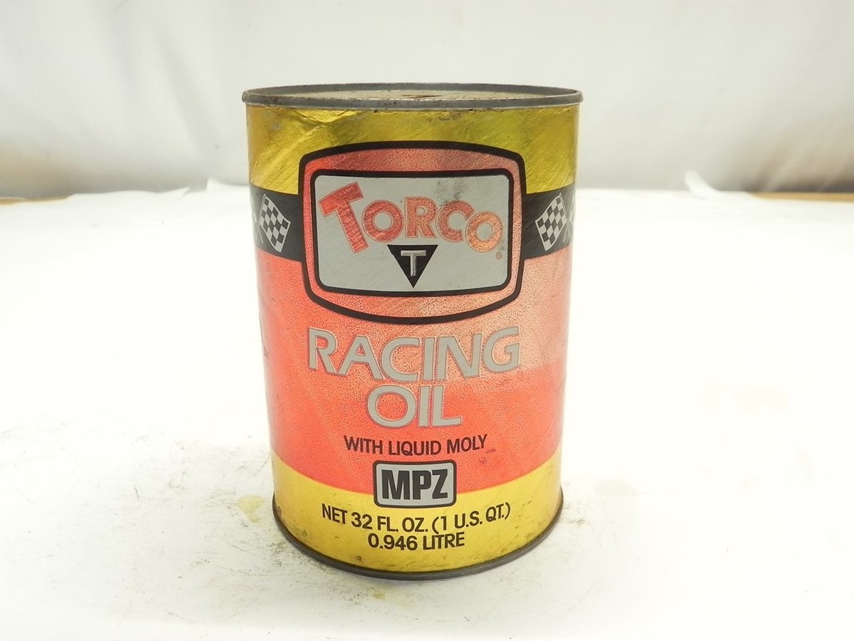 VINTAGE TORCO MPZ RACING MOTOR OIL COIN BANK 1 QUART SIZE CAN PRE
