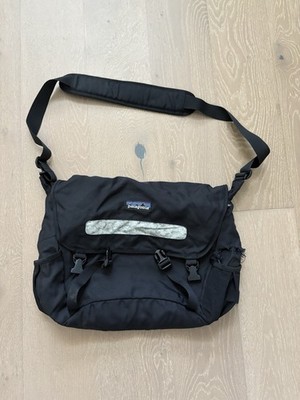 Vintage Patagonia Messenger Laptop Bag Black Hiking 90s Outdoors