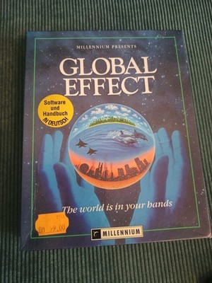 Global Effect Millenium 1992 PC 3,5 Zoll Disketten Spiel Vintage Big Box