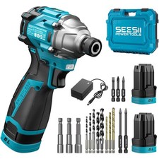 16.8V Impact Driver Kit, 1/4" Hex Cordless Impact Driver Set & 2×2.0Ah Batter...