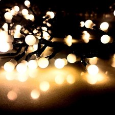 Fairy String 200 LED Christmas Lights Outdoor Berry Warm White Xmas Lights Timer