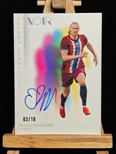 2024-25 Noir Erling Haaland Shadow Signatures Auto On Card #3/10 Norway