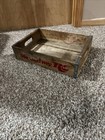 Royal Crown Cola Wooden Advertising Crate 1979 Original Soda Brown Red — photo 2
