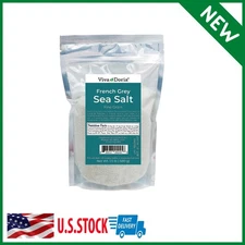 Light Grey Celtic Sea Salt (No Additives) Resealable Bag 1.5LB and Other Sizes✅