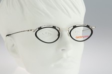 Contro Verse 3930 010 18, Vintage 90s silver and black cat eye glasses frames