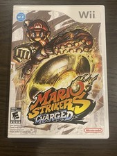 Mario Strikers Charged Wii CASE MANUAL ONLY NO DISC
