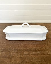 Antique White Ironstone Toothbrush Razor hold...