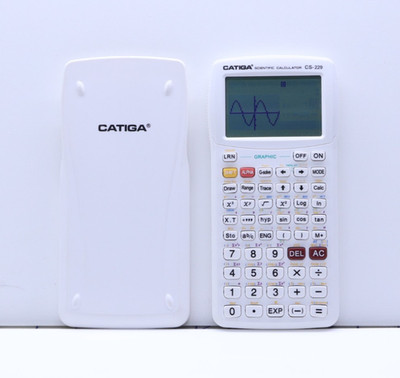 Catiga CS-229 Graphing Calculator w/Cover Tested - Missing Battery Cover