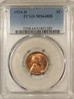 1929-D LINCOLN CENT - PCGS MS-64 RB, LOOKS RED AND NEARLY GEM!