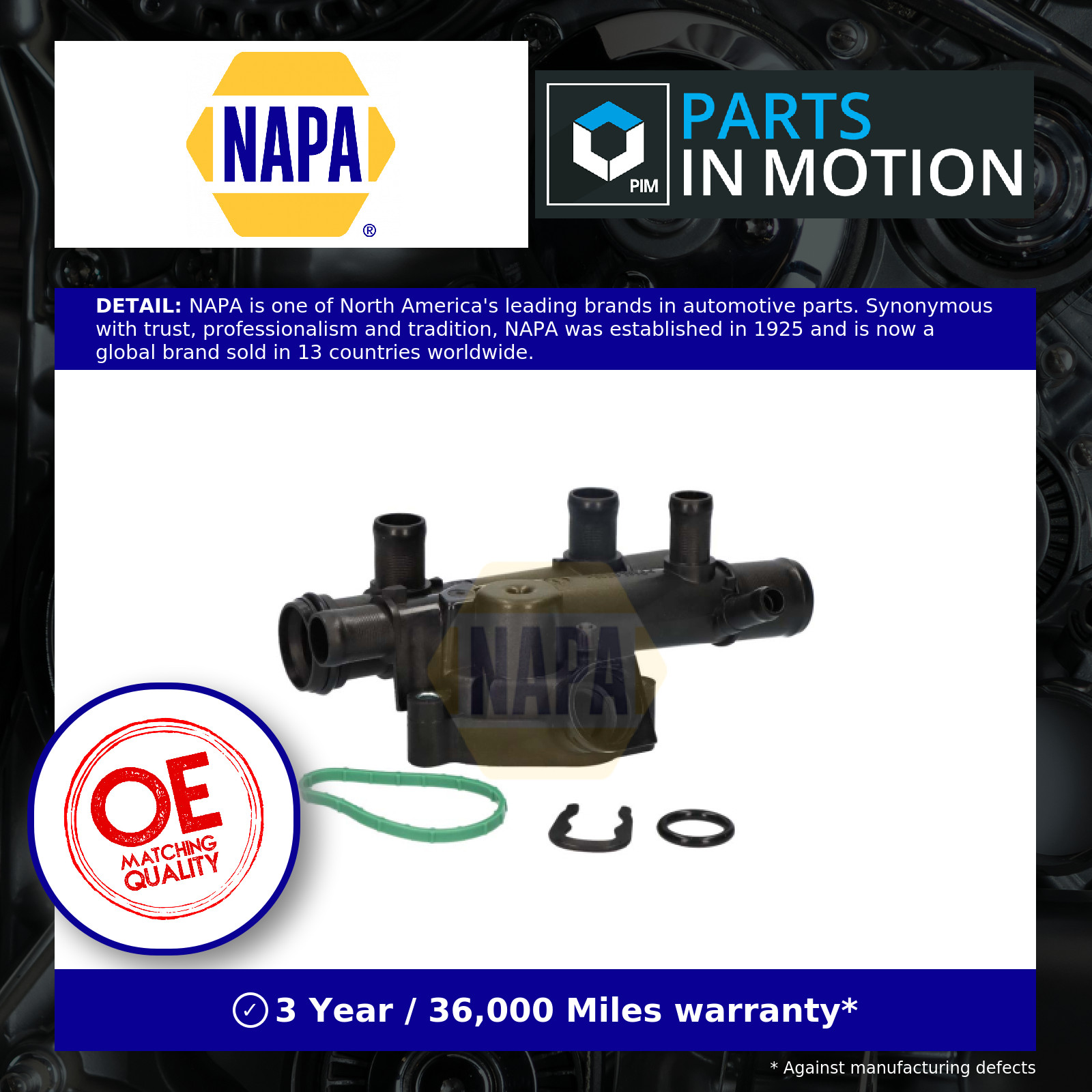 Napa Coolant Thermostat For Renault Clio 1998-2008 1.4 1.6 Nth1102 - Image 8