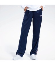 Reebok Womens Vector Tape Athletic Track Pants, Blue, Small