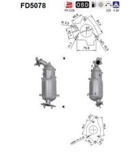 AS DPF Rußpartikelfilter Dieselpartikelfilter FD5078 Cordierit für HONDA CR 5 3