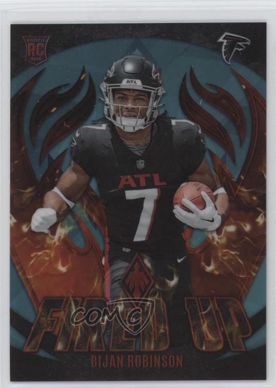 2023 Panini Phoenix Fired Up Teal 52/125 Bijan Robinson #FU-8 Rookie RC 10yl