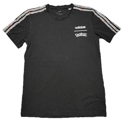Adidas Pokémon Trainer Tee Small Black Graphic Shirt Pikachu