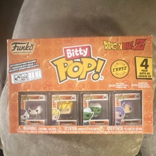 Funko Bitty Pop! Dragon Ball Z 4-Pack Frieza, Gohan, Piccolo, Trunks & Shelf