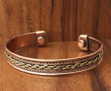 Pure Copper Bracelet Magnetic Healing Therapy Arthritis Pain Relief Bangle Cuff