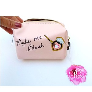 Large Blush Pink Canvas Makeup Bag Blush Pink Canvas Comsetic Etsy