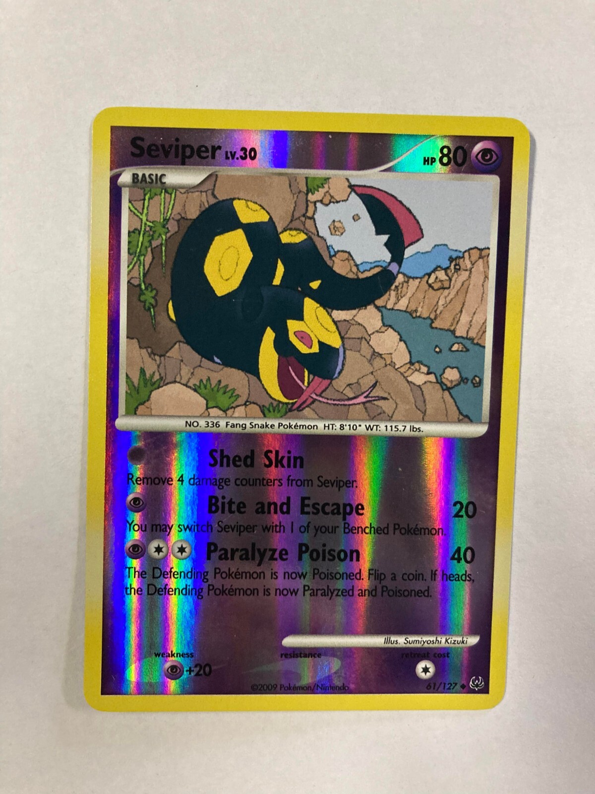 Pokémon TCG Seviper 61/127 reverse holo card