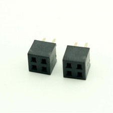 100pcs Pitch 2mm 2x2 Pin 4 Pin Female Double Row Straight Pin PCB Header Strip