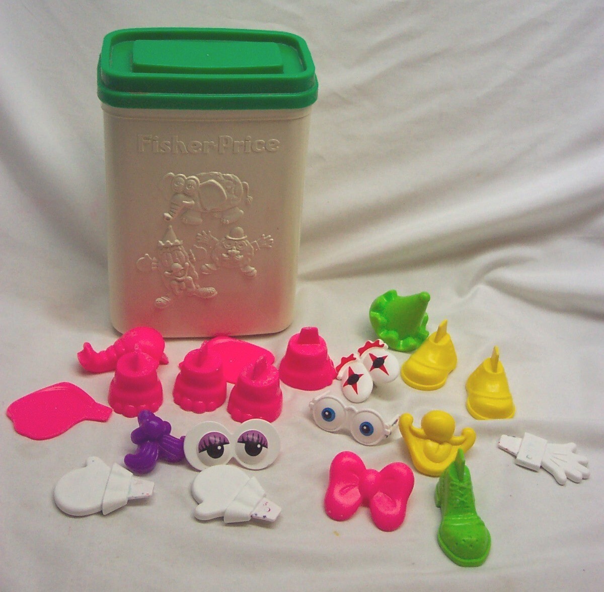Vintage 1980 Fisher Price CRAZY CLAY CHARACTER Toy Set with