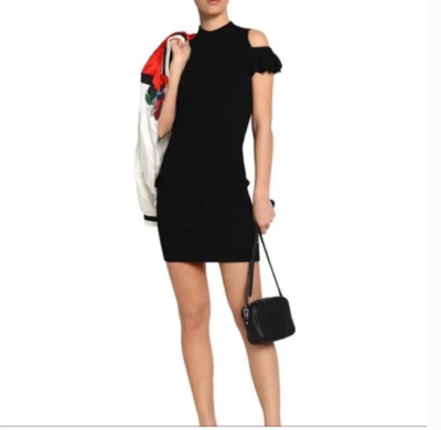 Maje Roxane Black Ribbed Knit Open Shoulder Stretch Mini Dress Sz 1 XS EUC | eBay Maje Roxane Black Ribbed Knit Open Shoulder Stretch Mini Dress Sz 1 XS EUC | eBay