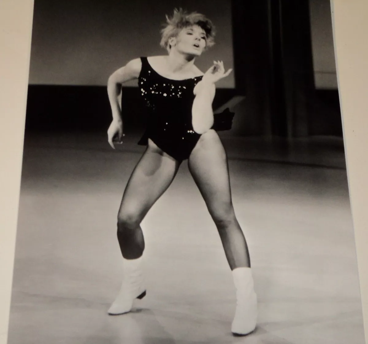 JOEY HEATHERTON IN LEOTARD WITH WHITE GO GO BOOTS 8 X 10 B W