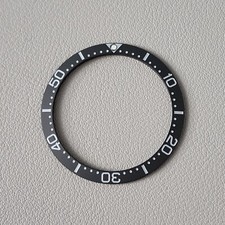 SEIKO Bezel Insert SKX007 / LOW PIP Black Matte Ceramic Sloped C3