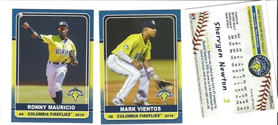 2019 COLUMBIA FIREFLIES TEAM SET COMPLETE MINOR LGE LOW A N.Y. METS NEW