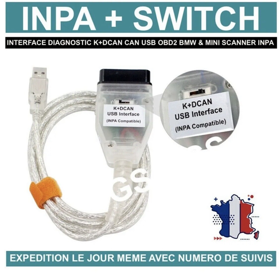 Interface INPA avec switch pour codage d'options et lecture de schémas électriques