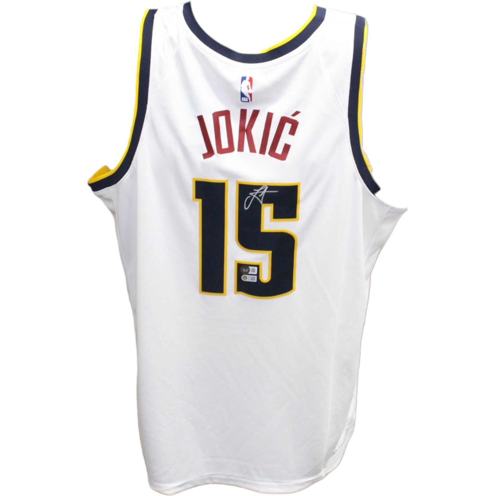 Nikola Jokic Autographed Signed Denver Nuggets Nike White Jersey Beckett 