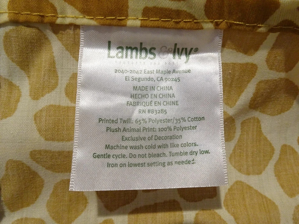 Corderos e hiedra Safari Express cenefa estampado jirafa imitación gamuza pestañas cebra guardería Foto 3 de 4