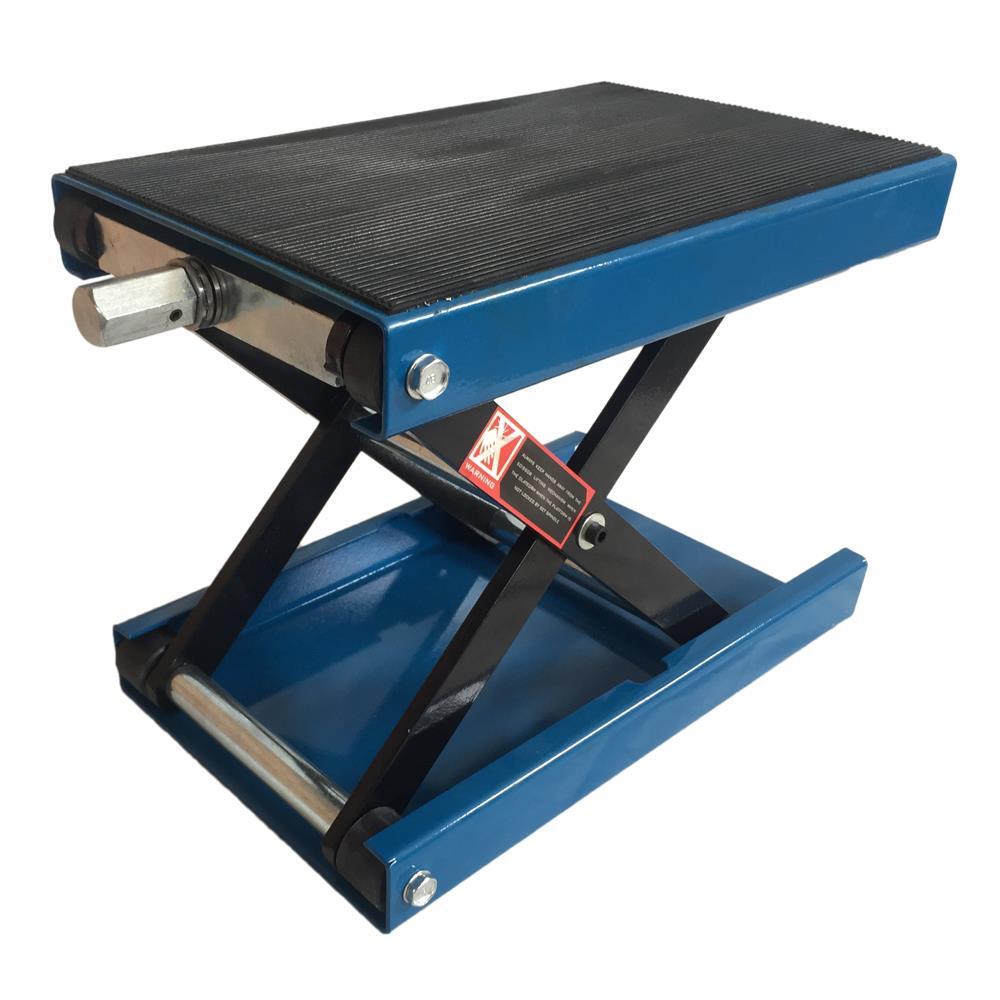 1100lbs Wide Deck Motorcycle Center Scissor Lift Jack Hoist Stand