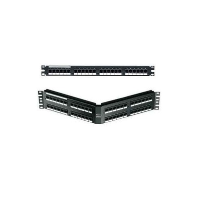 Panduit Patch-Panel Kat.6 24Port DP24688TGY schwarz Kupfer Patch-Panel