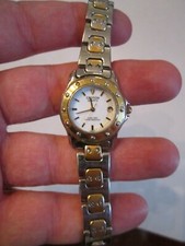LADIES' CROTON QUARTZ 3 ATM WATCH - DAY MARKER - TWO TONE - BBA-22