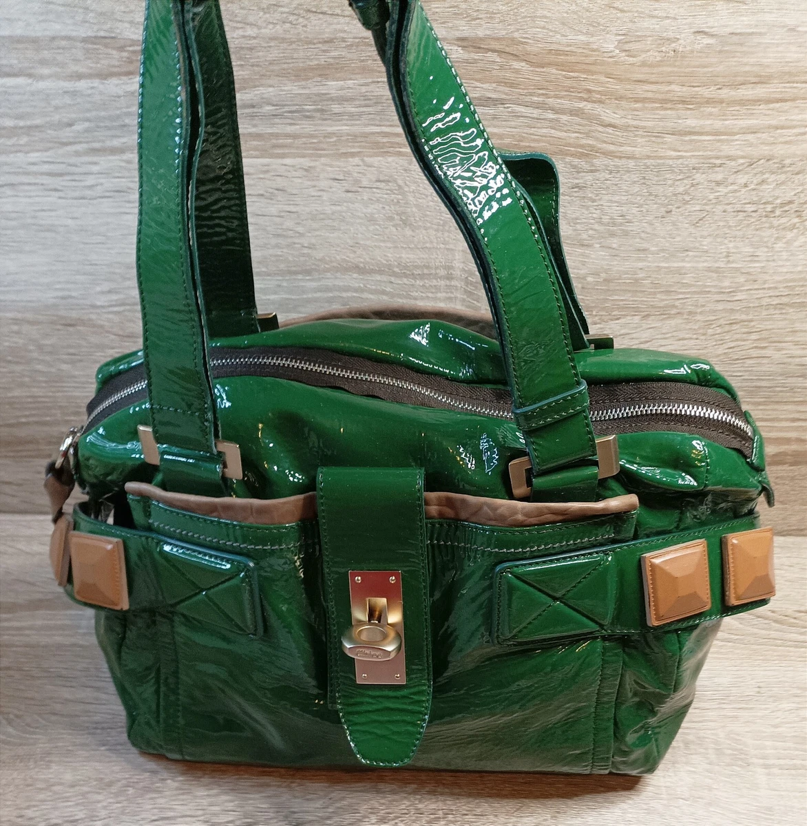 Chloe Womens Green Patent Bag eBay