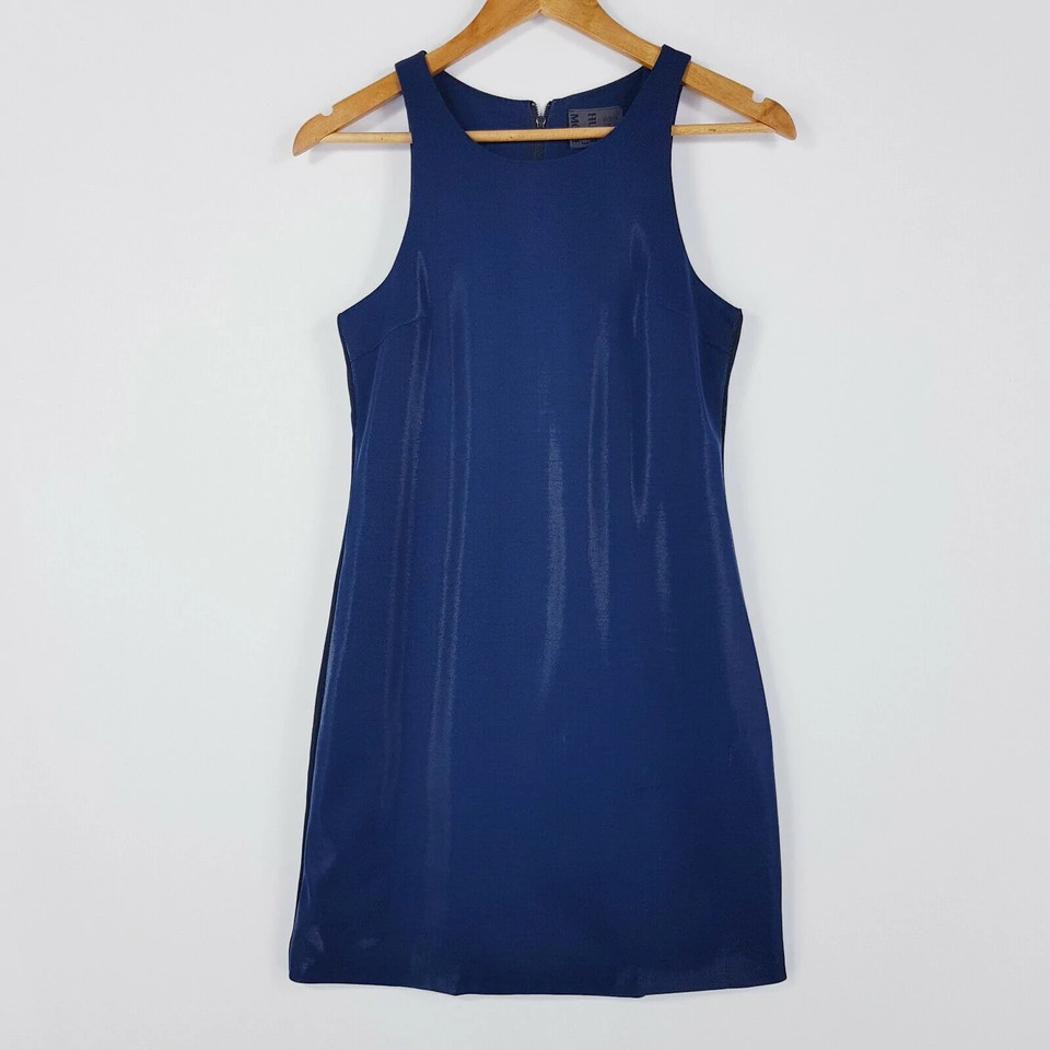 Hunt No More Bodycon Size 12 Navy Blue Shine Glimmer Bodycon Dress Sleeveless
