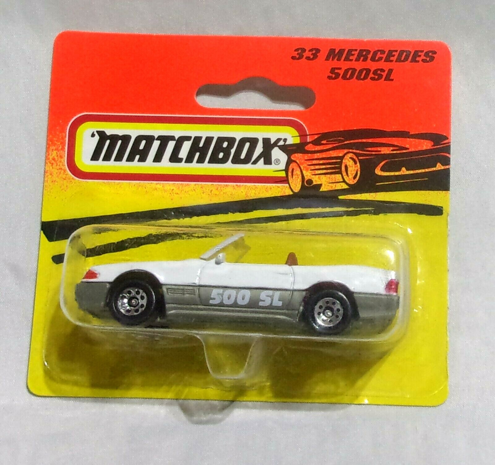 FILA MJ7 Matchbox Blister corto 1993 RIGA MB33 Mercedes 500S Bianco e Grigio