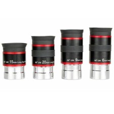 1.25" 68-Deg Ultra Wide Angle 6mm/9mm/15mm/20mm Eyepiece for Astro Telescope